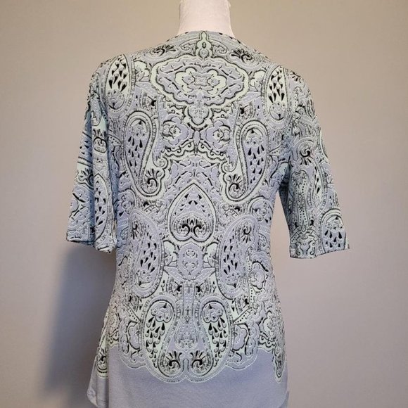 The Limited Mint Green Paisley Top Short Sleeve - Picture 2 of 5